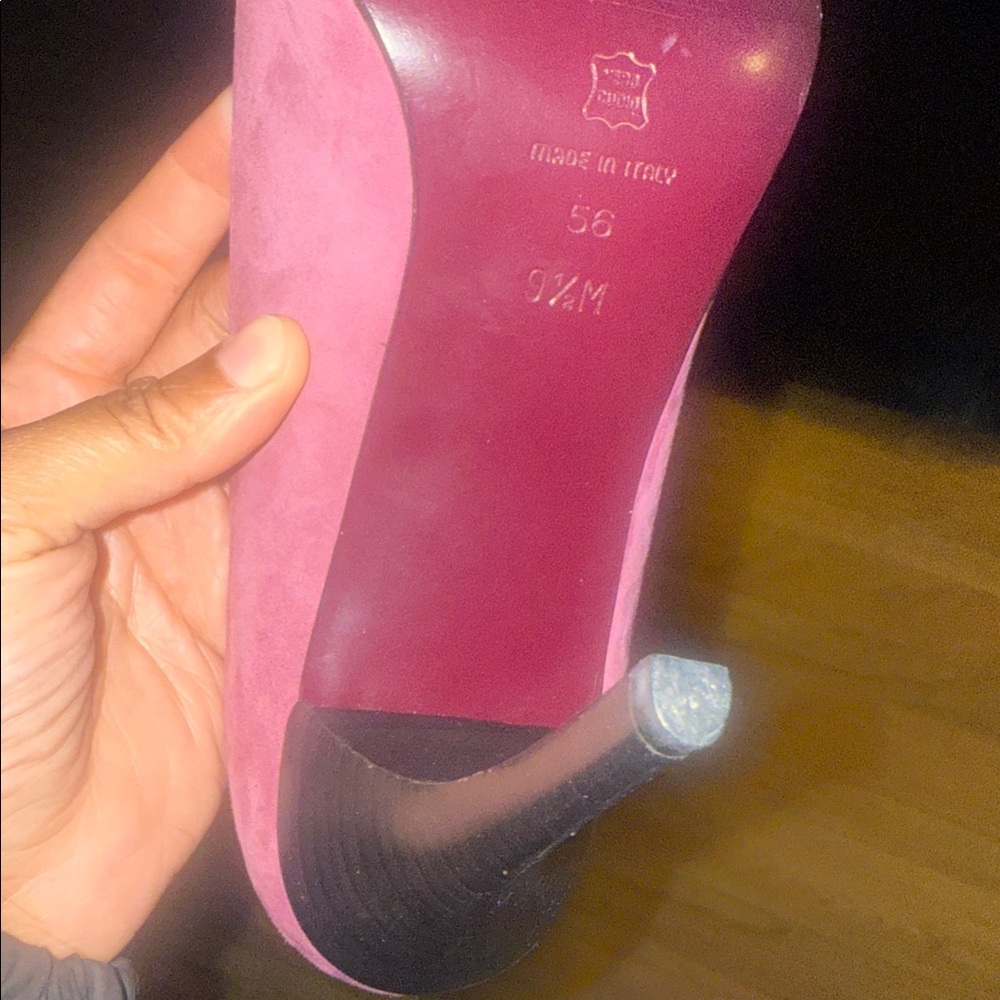 Via Spiga Suede Women’s 9.5 Elegant Pink Suede Heels - Picture 4 of 10